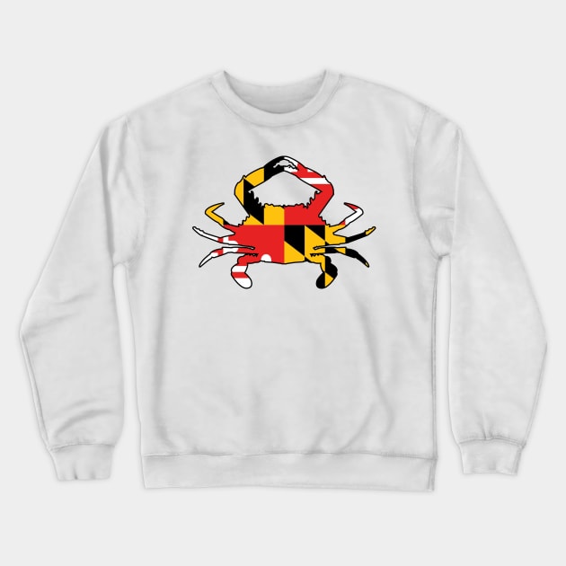 Maryland Crab Crewneck Sweatshirt by Wickedcartoons